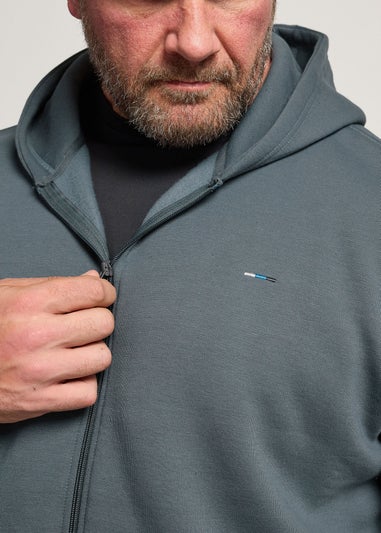 BadRhino Storm Blue Zip Through Hoodie