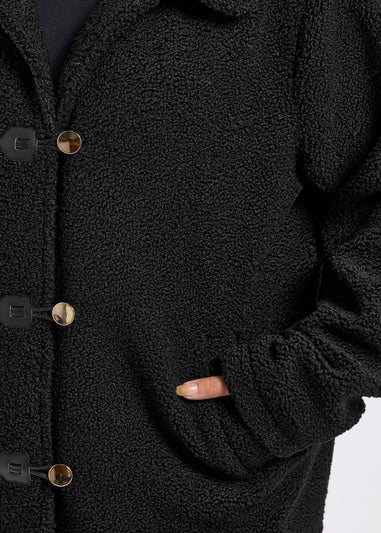 Yours Black Teddy Borg Jacket