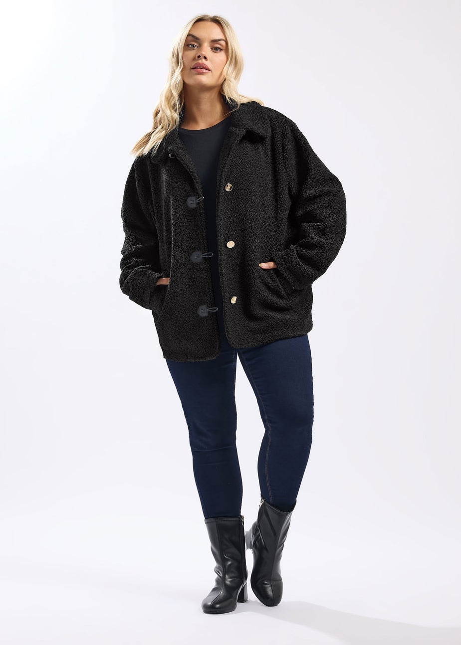 Yours Black Teddy Borg Jacket