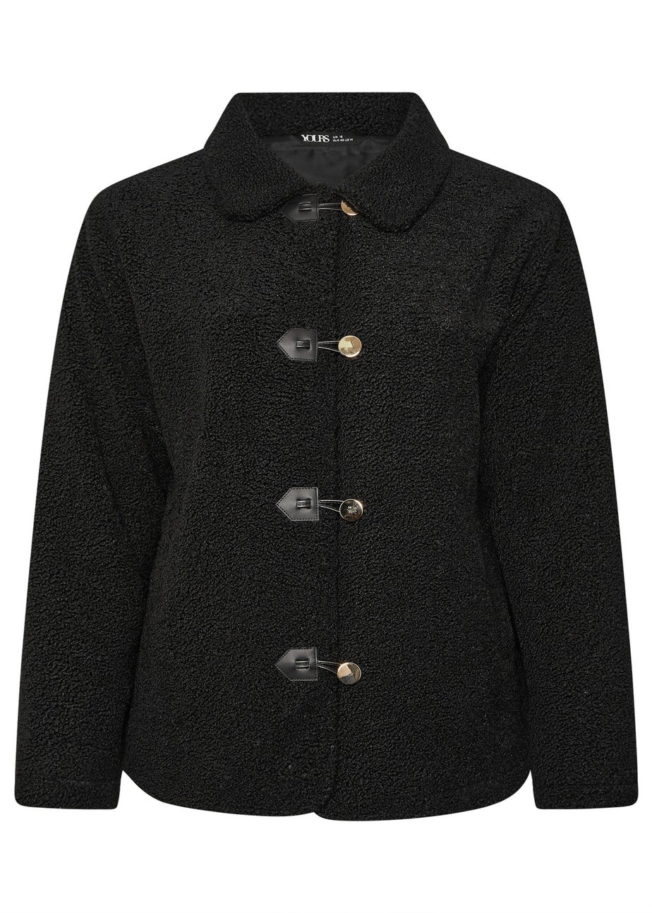 Yours Black Teddy Borg Jacket