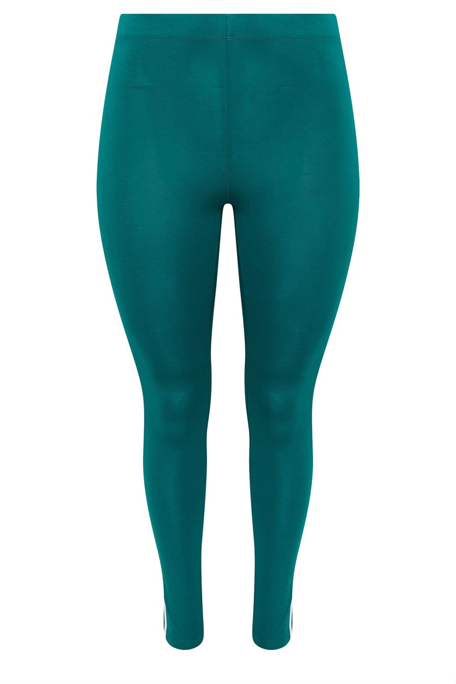 Yours Curve Teal Green Side Stripe Leggings