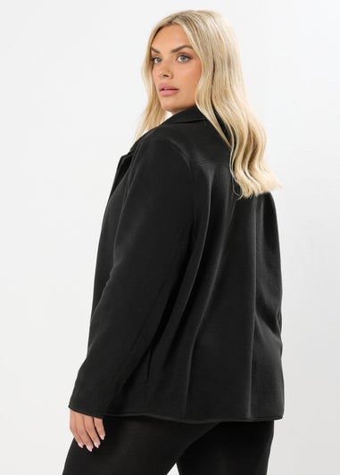 Yours Curve Black Fleece Jacket