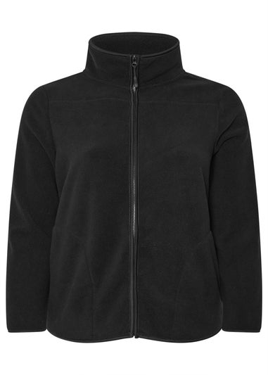 Yours Curve Black Fleece Jacket