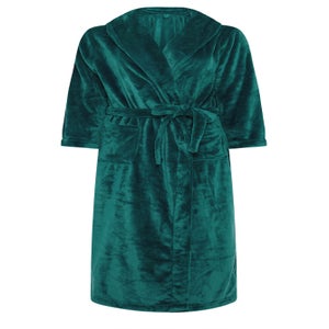 Yours Curve Green Super Luxe Maxi Dressing Gown