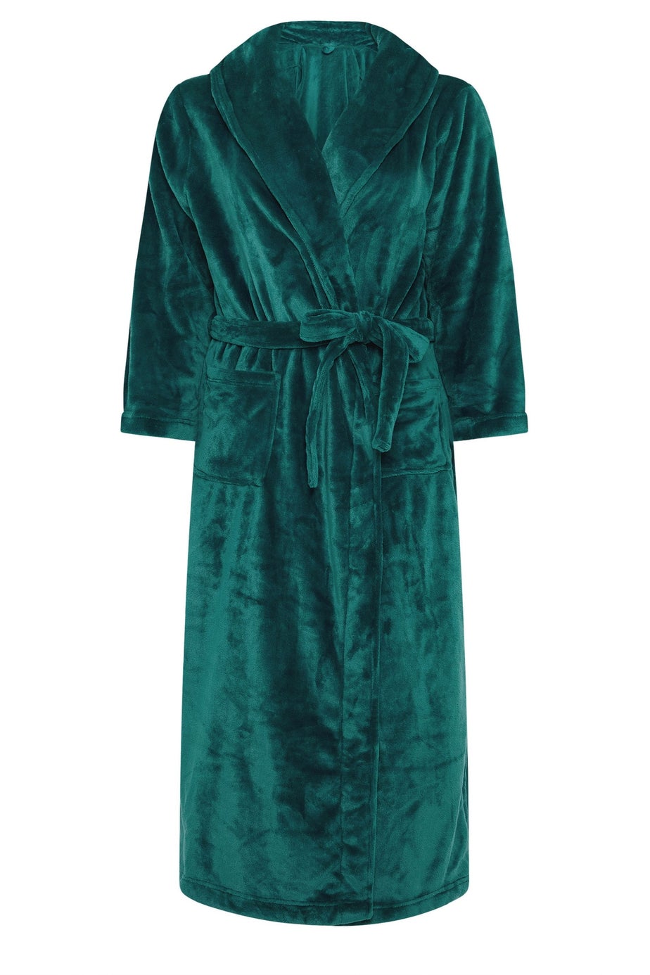 Yours Curve Green Super Luxe Maxi Dressing Gown