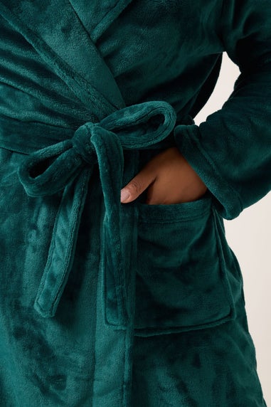 Yours Curve Green Super Luxe Maxi Dressing Gown