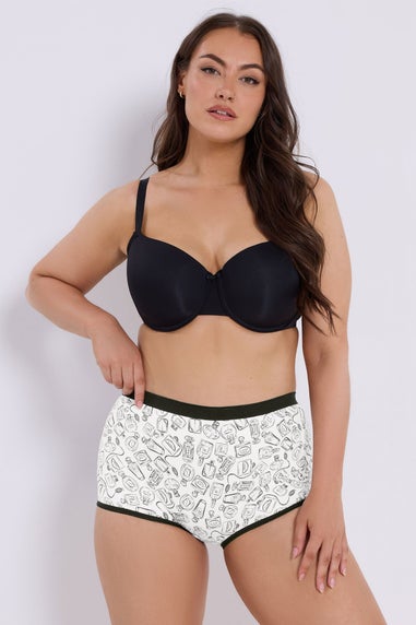 Yours 5 Pack Black Perfume Bottle Print Shorts