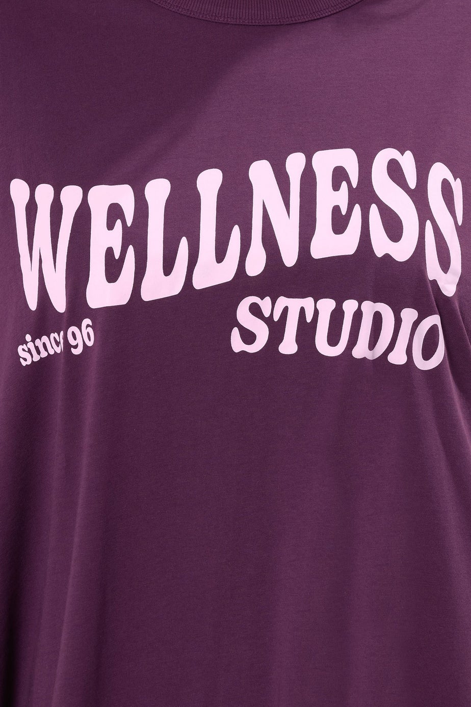 Yours Curve Burgundy Red 'Wellness Studio' T-Shirt