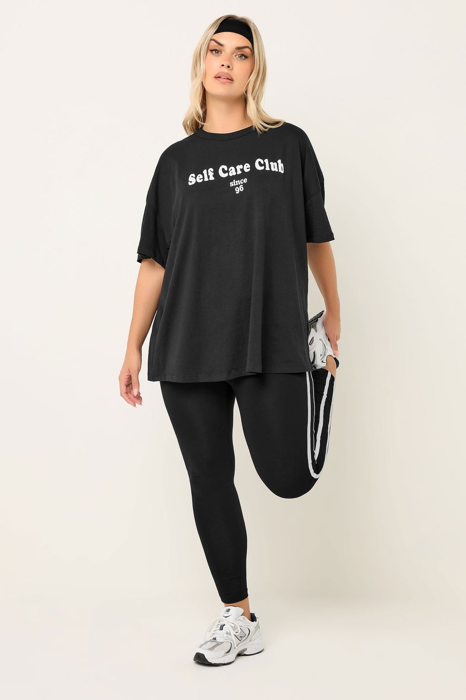 Yours Curve 'Self Care Club' T-Shirt