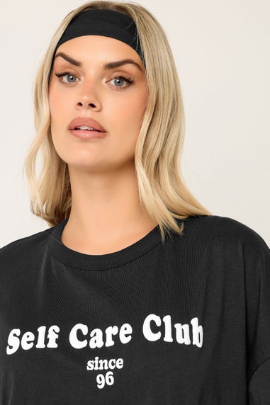 Yours Curve 'Self Care Club' T-Shirt
