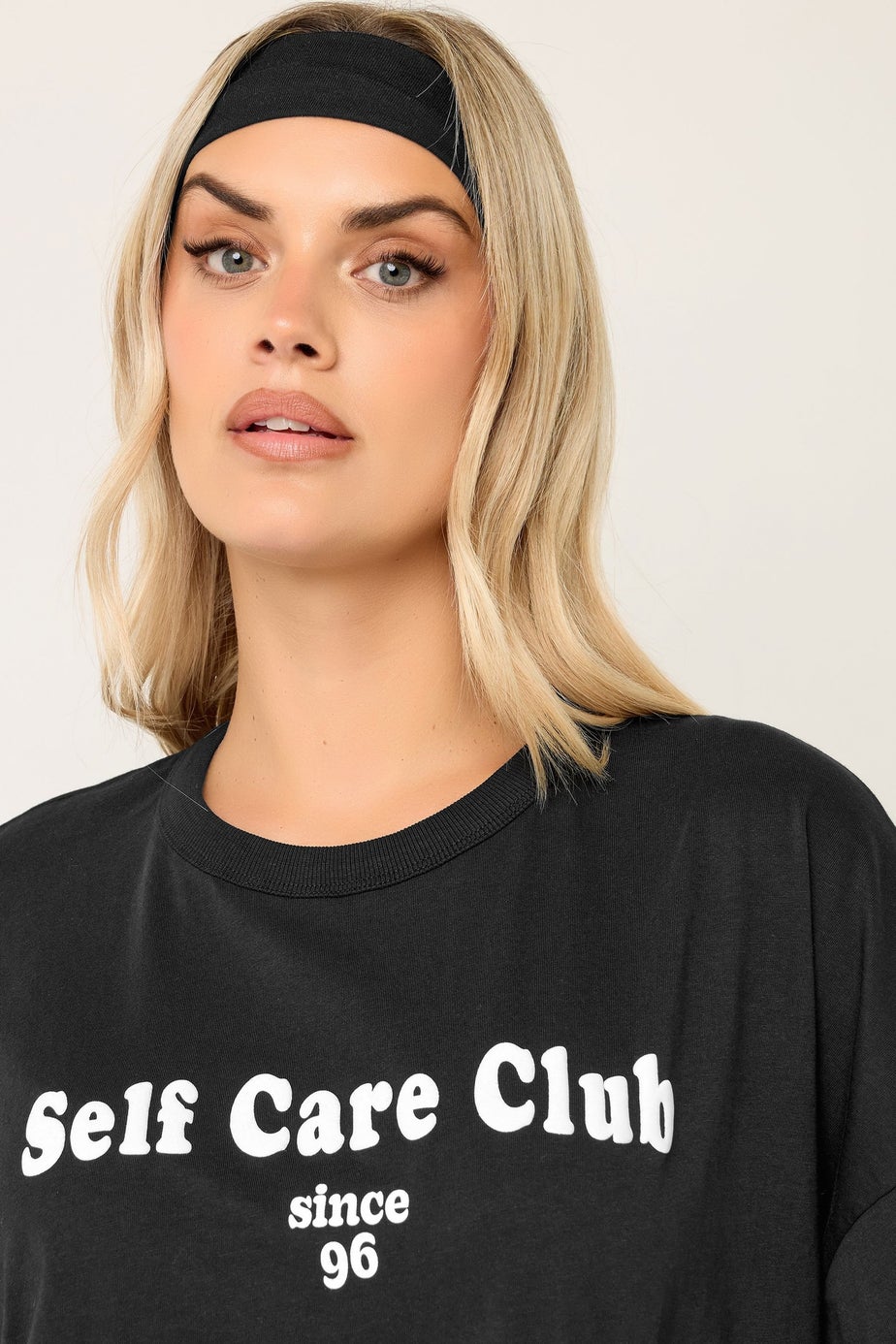 Yours Curve 'Self Care Club' T-Shirt