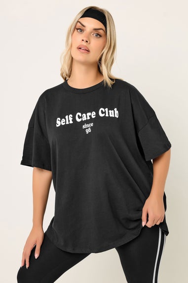 Yours Curve 'Self Care Club' T-Shirt