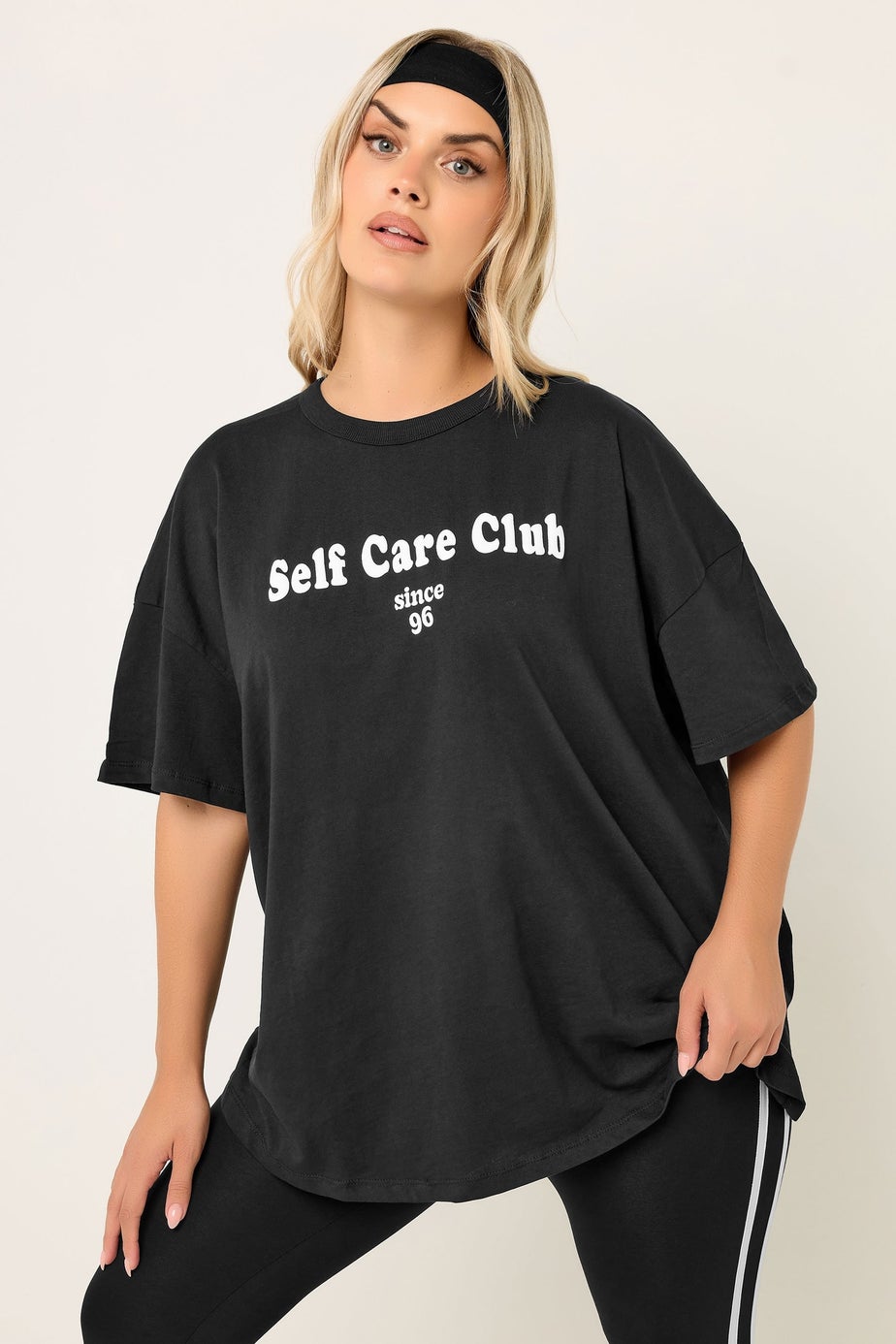 Yours Curve 'Self Care Club' T-Shirt