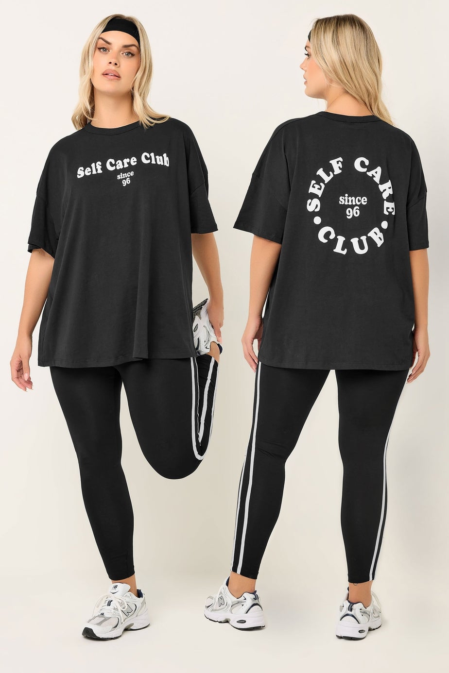 Yours Curve 'Self Care Club' T-Shirt