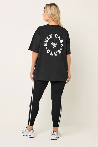 Yours Curve 'Self Care Club' T-Shirt