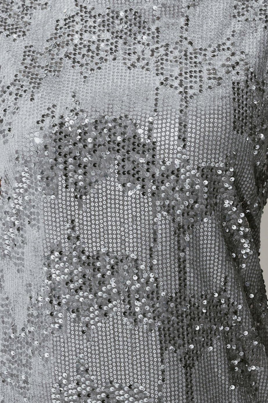 Yours London Curve Grey Velvet Sequin Shift Dress