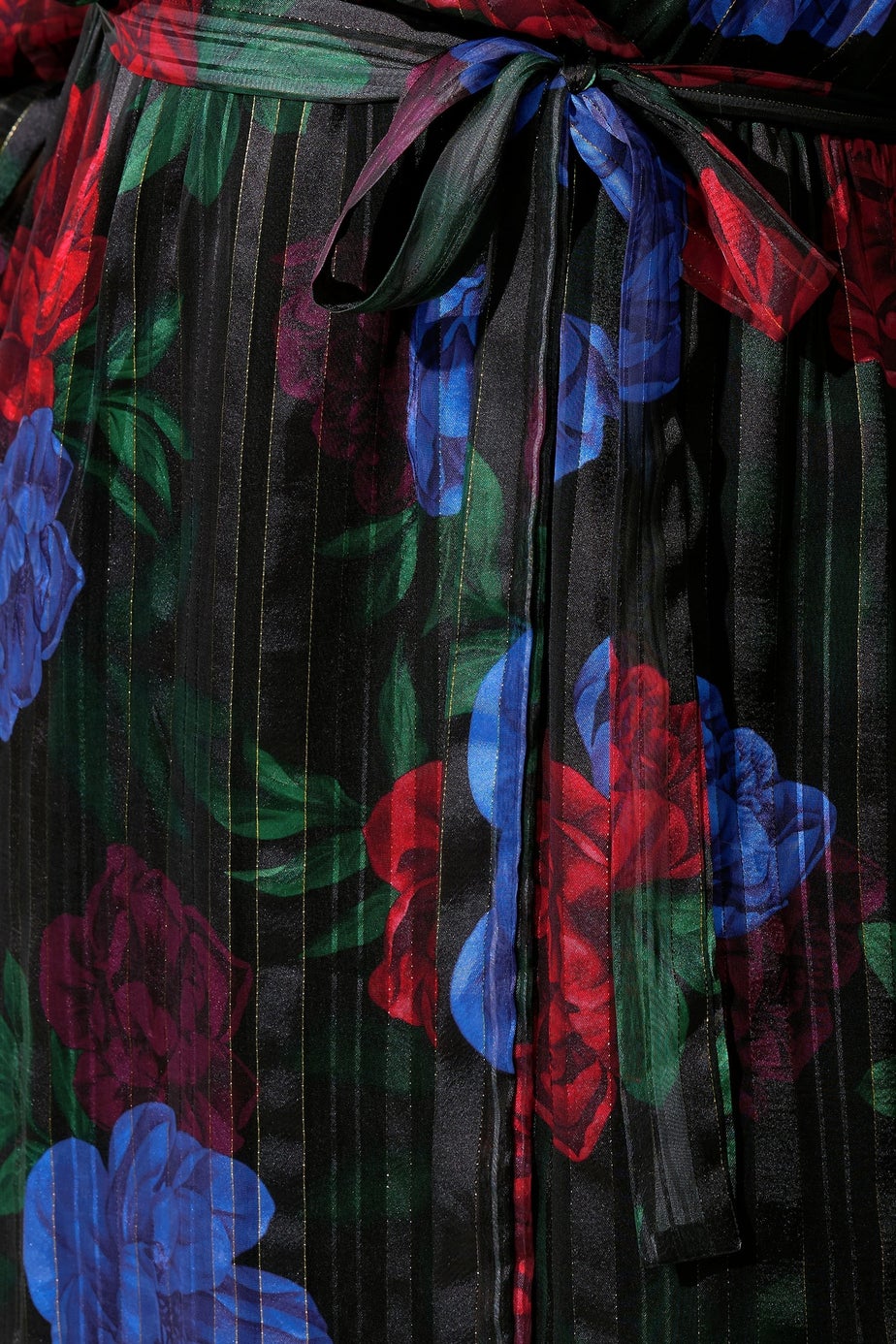 Yours London Black Floral Metallic Wrap Dress