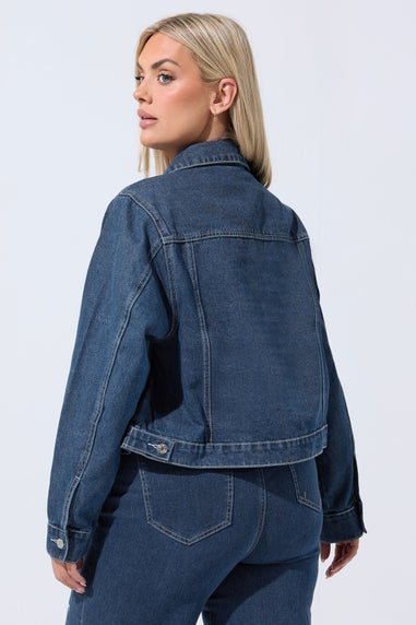 Yours Limited Curve Indigo Blue Bow Embroidered Denim Jacket
