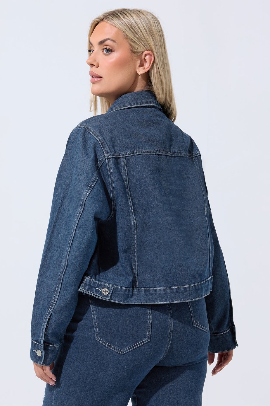 Yours Limited Curve Indigo Blue Bow Embroidered Denim Jacket