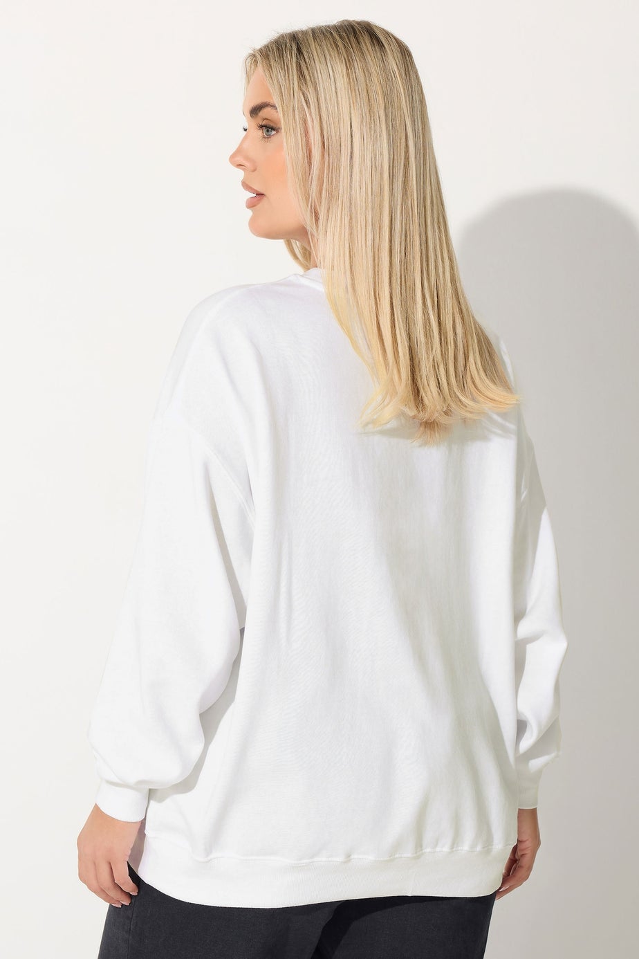 Yours Limited White Studded 'Cherry Bomb' Sweatshirt