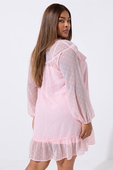 Yours Limited Pink Dobby Smock Dress