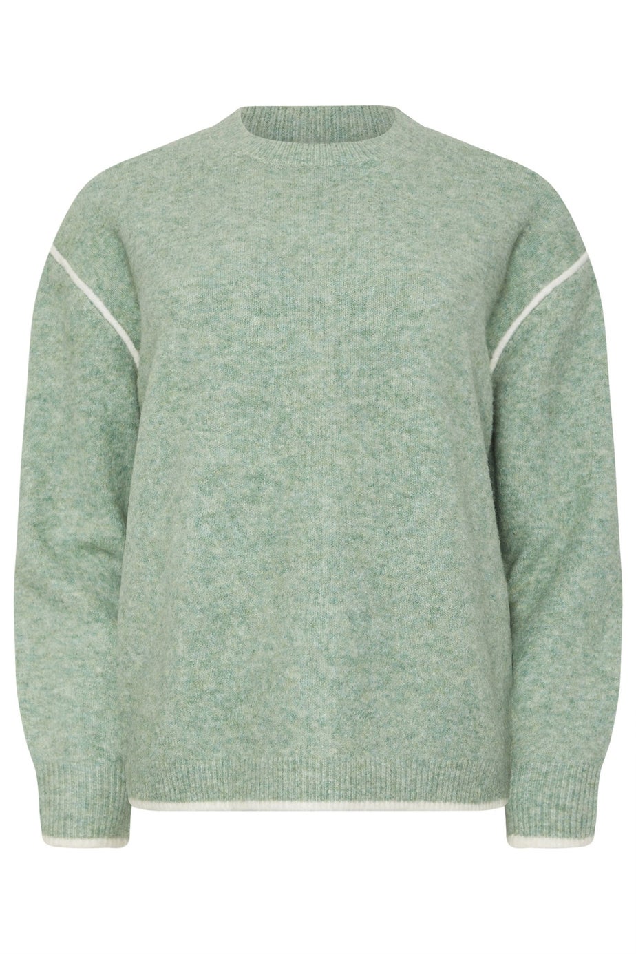 M&Co Sage Green Piped Knitted Jumper