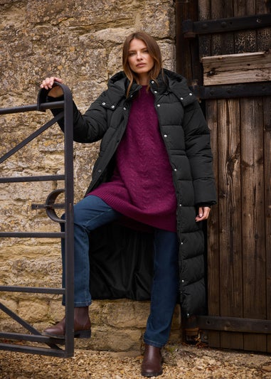 M&Co Black Padded Maxi Coat