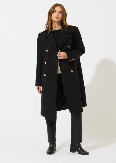 M&Co Black Military Tailored Coat