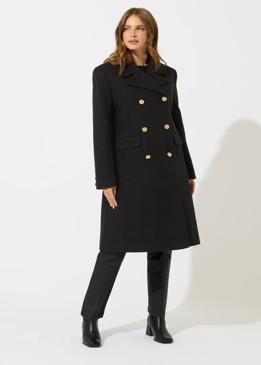M&Co Black Military Tailored Coat