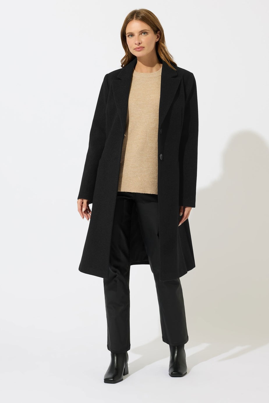 M&Co Black Single Breasted Tailored Coat