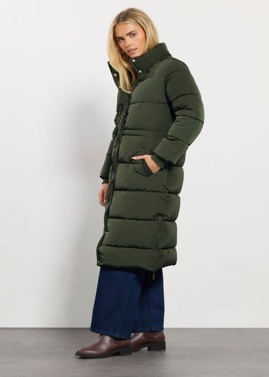 M&Co Petite Dark Green Padded Midi Coat