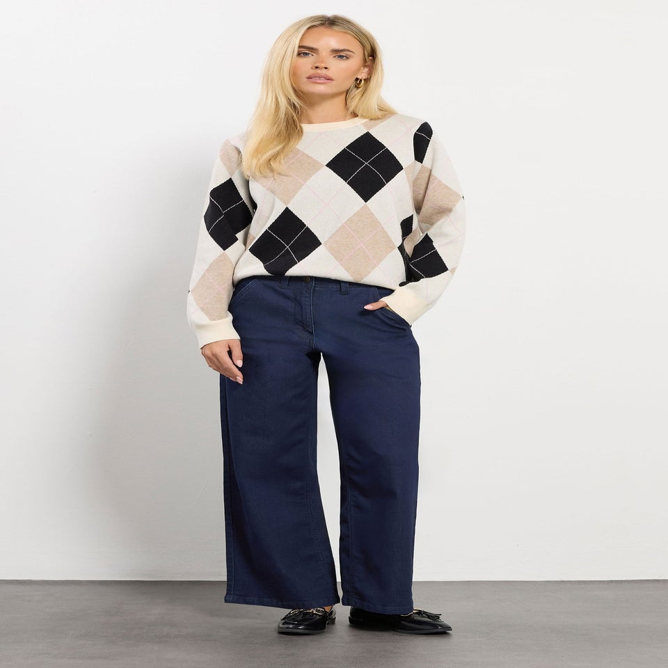 M&Co Petite Indigo Blue Wide Leg Jeans