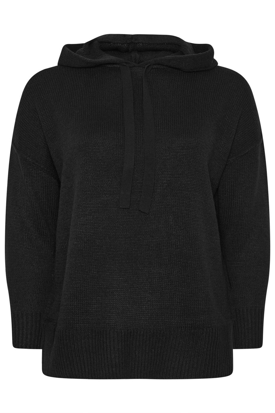 Yours Curve Black Knitted Hoodie
