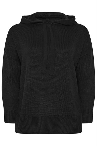 Yours Curve Black Knitted Hoodie