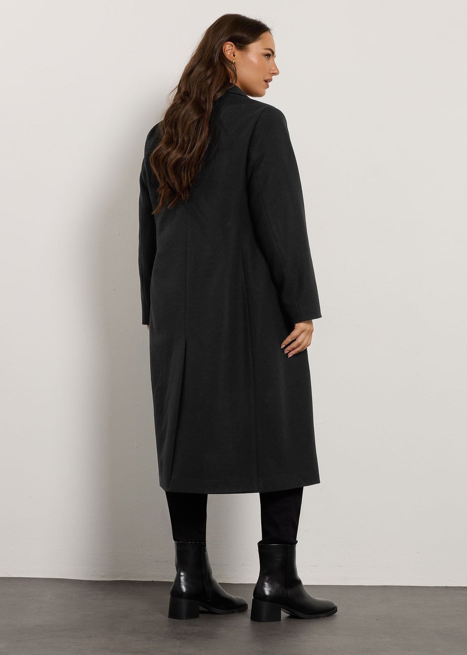 Evans Curve Black Longline City Coat