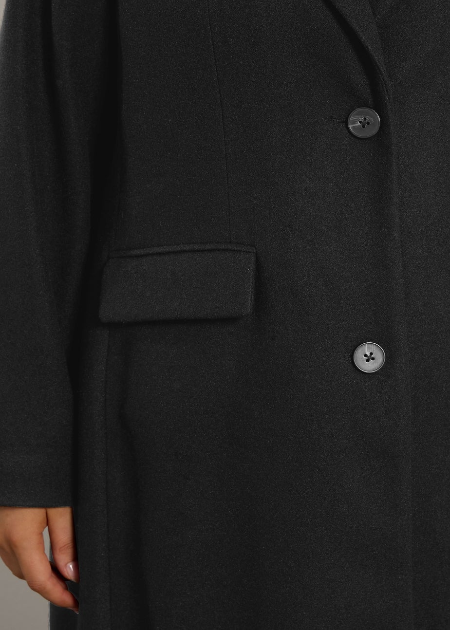 Evans Curve Black Longline City Coat