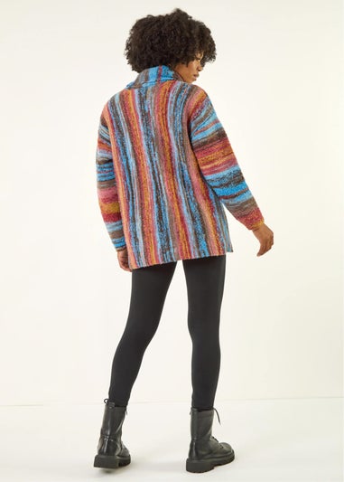 Roman Rust Space Dye Roll Neck Knit Jumper