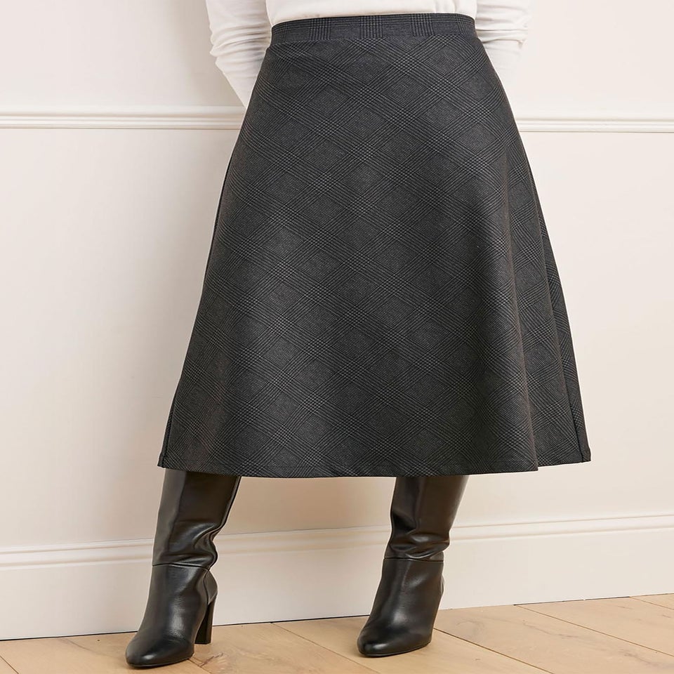 Cotton Traders Black Jersey Pull-On Maxi Skirt