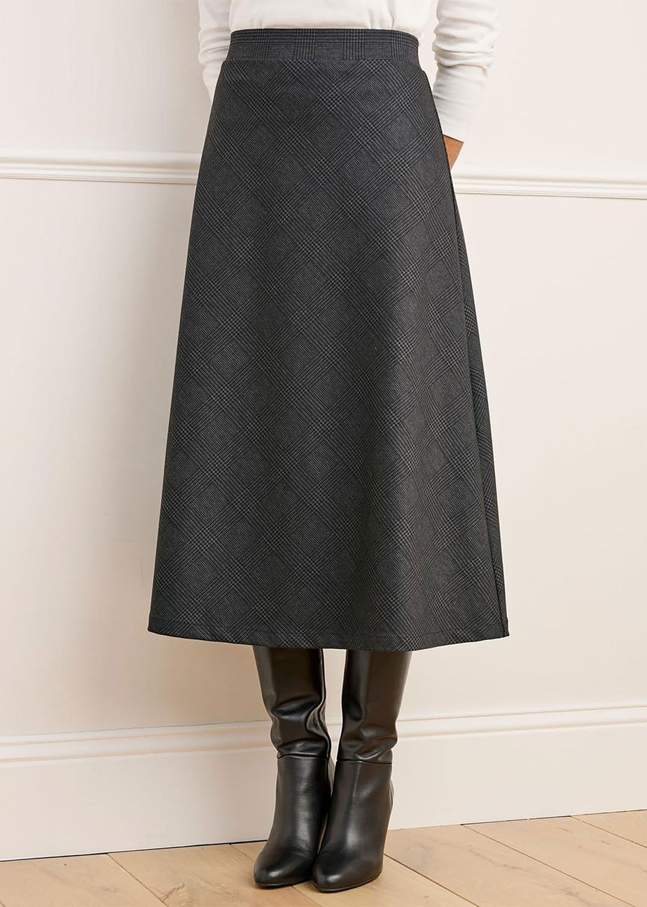 Cotton Traders Black Jersey Pull-On Maxi Skirt