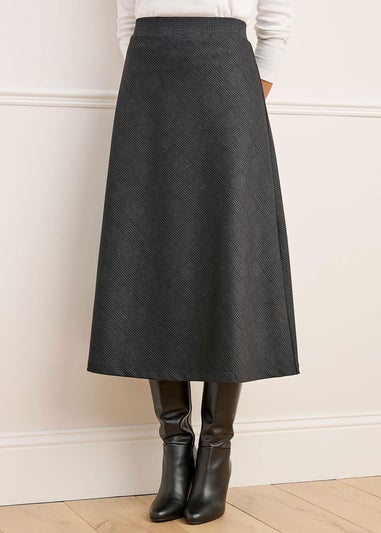 Cotton Traders Black Jersey Pull-On Maxi Skirt