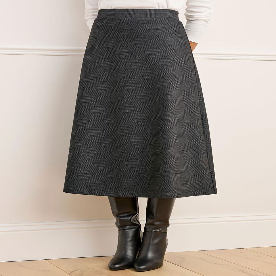 Cotton Traders Black Jersey Pull-On Maxi Skirt