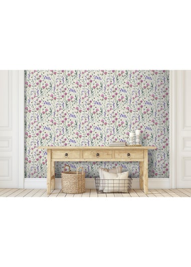 Arthouse Bumblebee Meadow Neutral Wallpaper