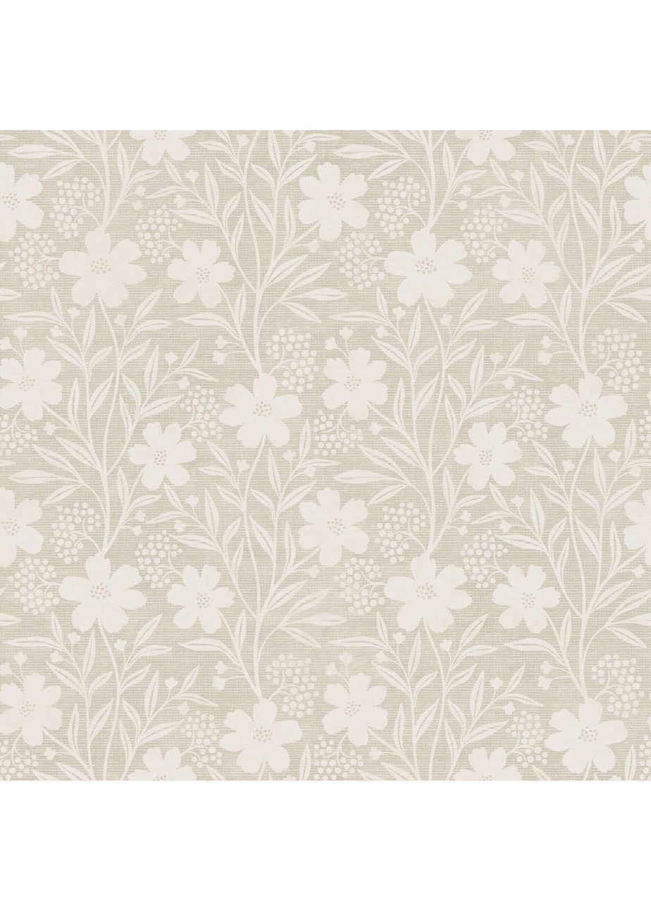 Arthouse Berry Floral Neutral Wallpaper