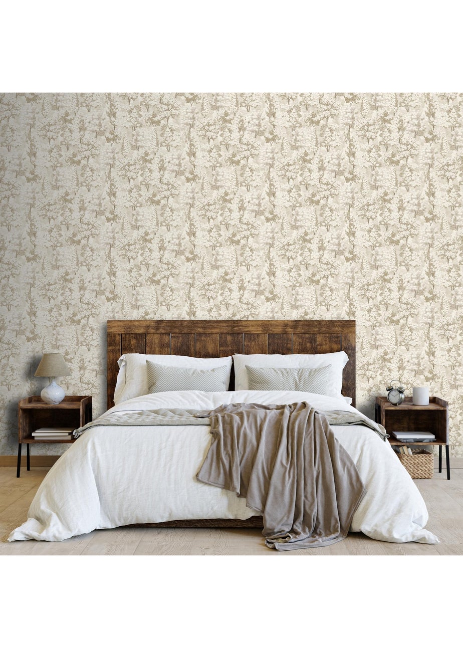 Arthouse Organic Forest Neutral / Gold Wallpaper