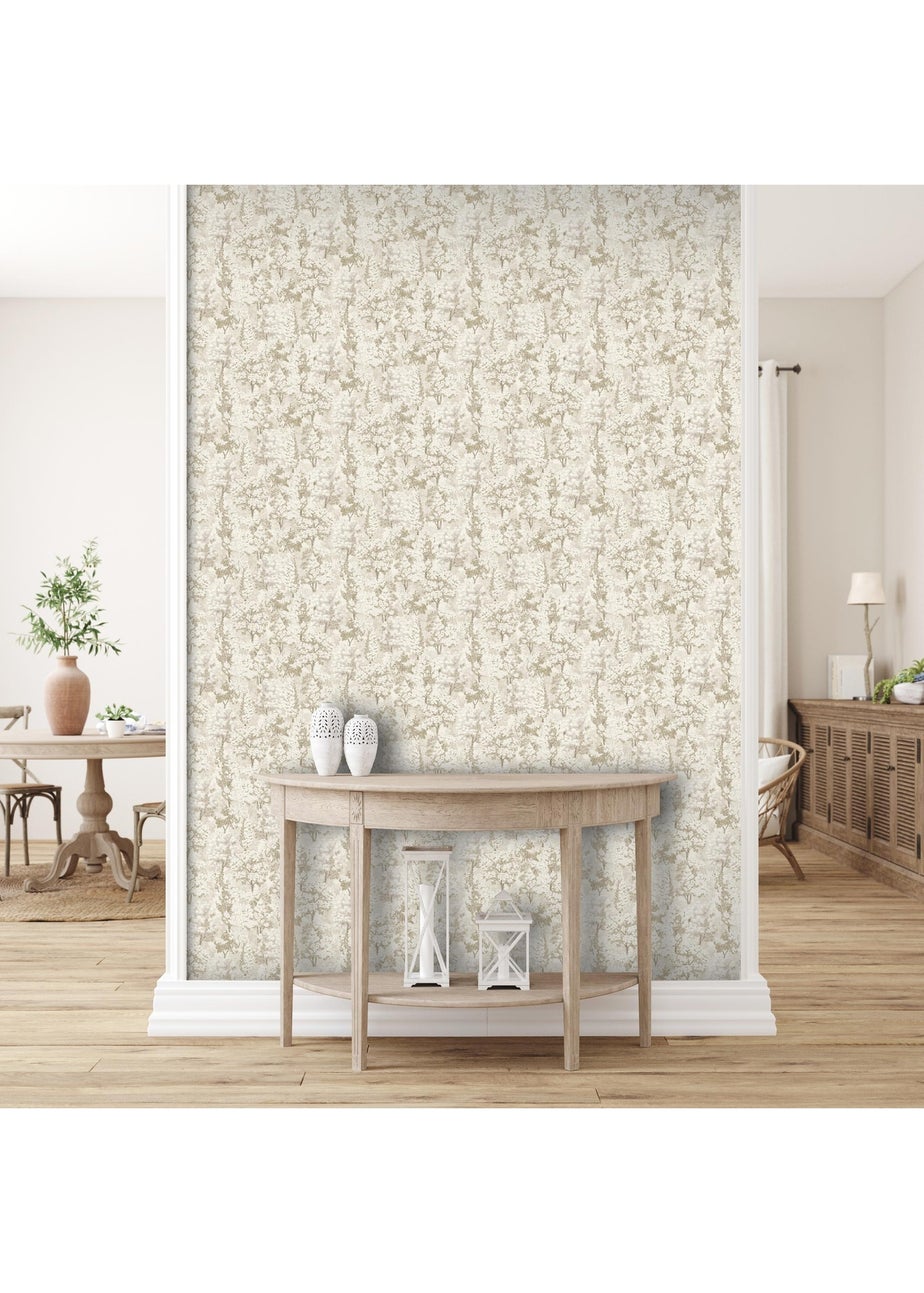 Arthouse Organic Forest Neutral / Gold Wallpaper