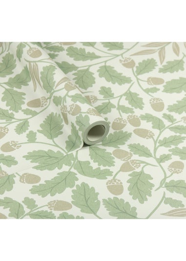 Arthouse Acorn Trail Sage Wallpaper