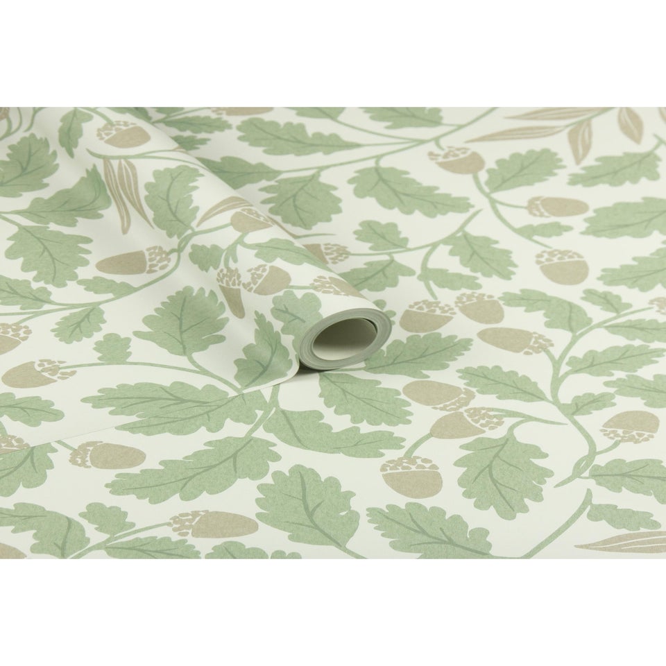Arthouse Acorn Trail Sage Wallpaper