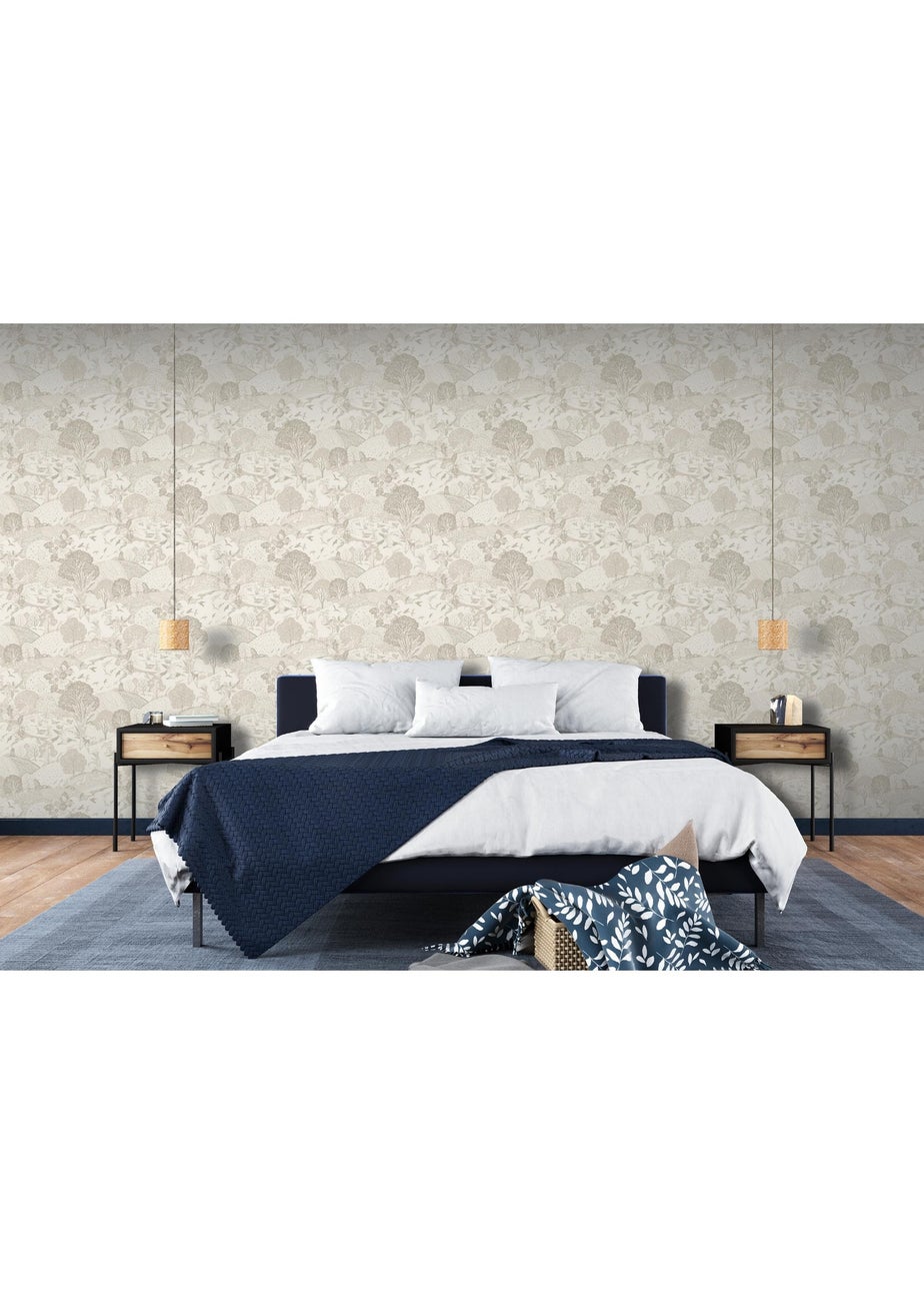 Arthouse Country Landscape Neutral Wallpaper