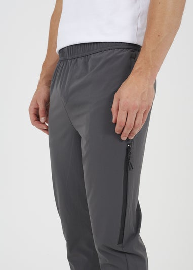 Brave Soul Dark Grey Straight Leg Elasticated Waist Trousers