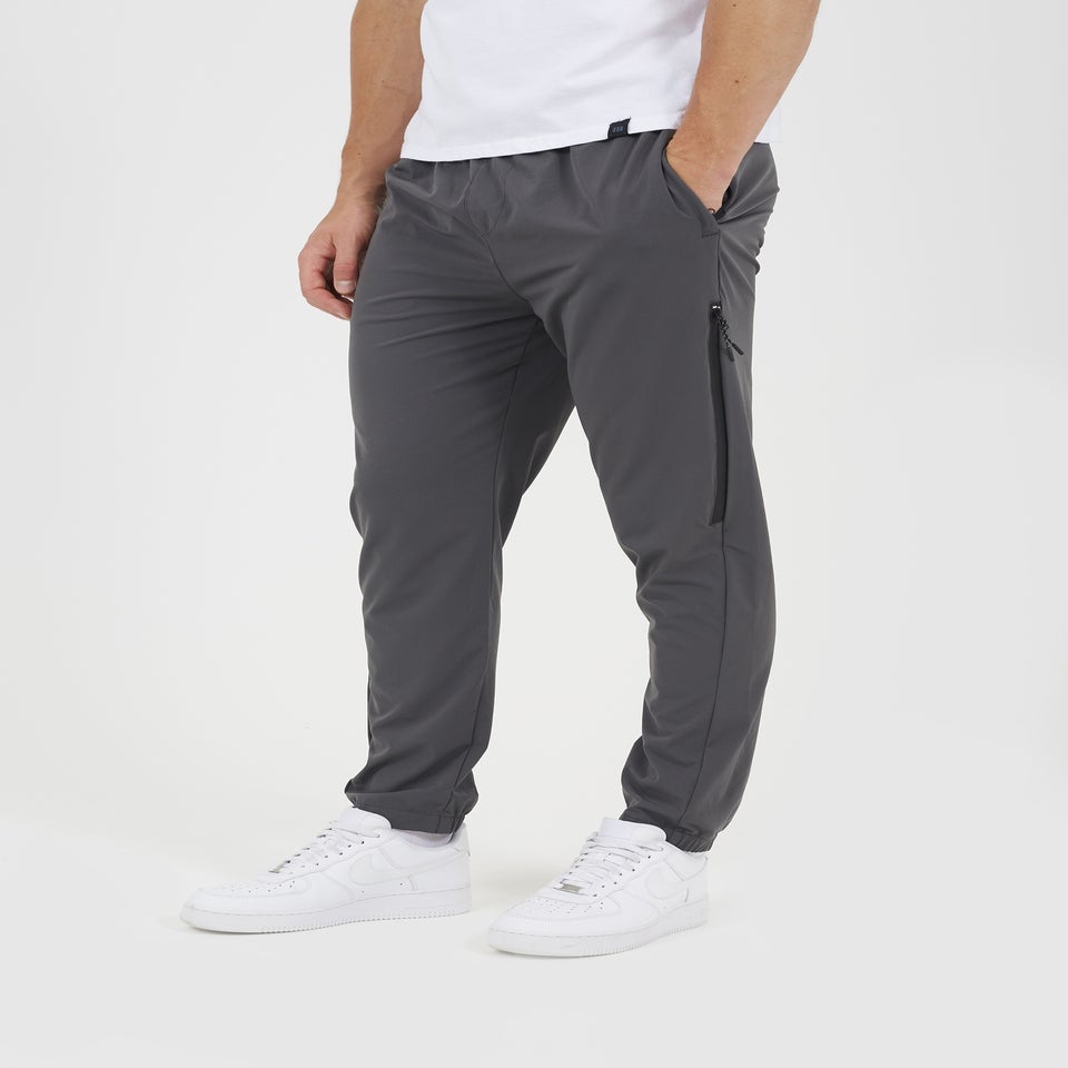 Brave Soul Dark Grey Straight Leg Elasticated Waist Trousers